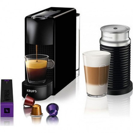 Krups Καφετιέρα Nespresso Essenza Mini & Aeroccino Μαύρο XN1118V