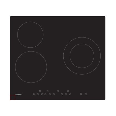 Eskimo Εντοιχιζόμενη Κεραμική Εστία ES HB3DUAL